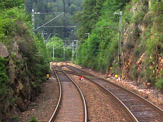 Schwarzwaldbahn, Überleitstelle Schlossberg