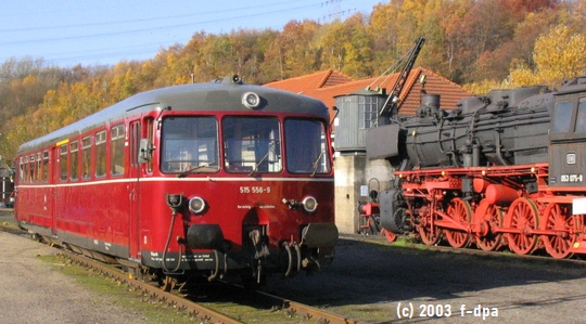 Akkutriebwagen ETA 515, 2003 in Bochum Dahlhausen, Foto Frank-D. Pa&szlig;lick